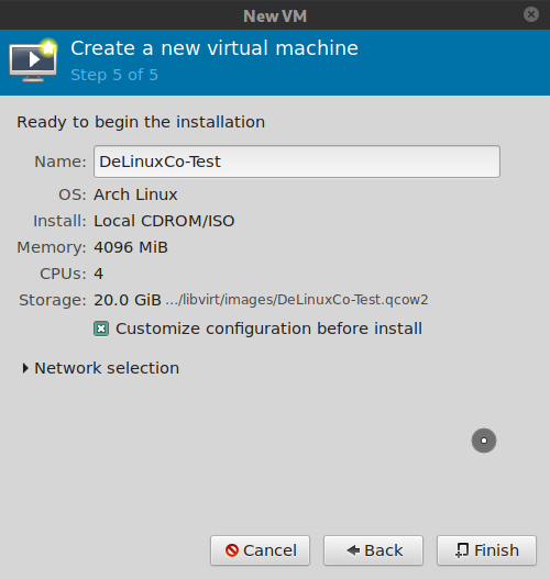 Virt-manager, name the VM